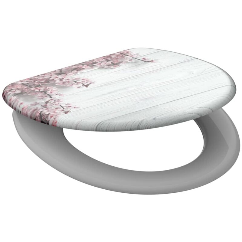 Schütte - Siège de toilette avec fermeture en douceur flowers & wood