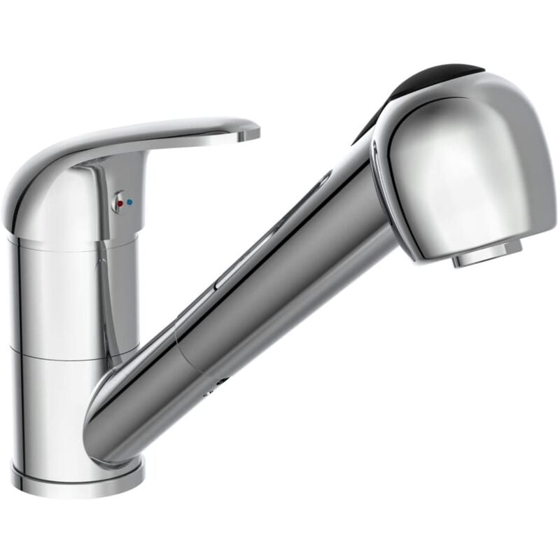 Sink Mixer with Pull-out Spray FALCON Chrome - Silver - Schütte