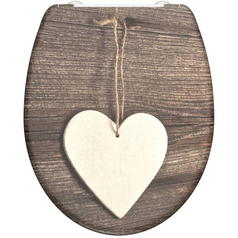 

Sch � Tte - SCHÜTTE Tapa de váter cierre suave WOOD HEART duroplástico estampado - Multicolor