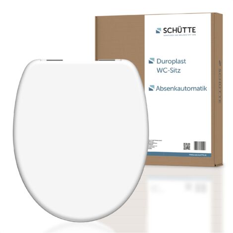 SCHÜTTE Toilet Seat with Soft-Close Mechanism, Toilet Lid Made of Shatterproof Duroplast, Innovative DIY Assembly, Toilet Lid and Seat Maximum Load 150 kg, White