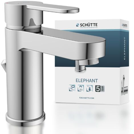 SCHÜTTE Wasserhahn Bad Einhebelmischer Badezimmer Badarmatur Waschtischarmatur Waschbecken Waschtischbatterie Eckig 34210