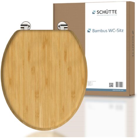 SCHÜTTE WC-Sitz aus Bambus Holz Toilettendeckel Klodeckel 81001-A