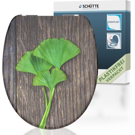 SCHÜTTE WC-Sitz aus Duroplast mit Absenkautomatik Toilettendeckel mit Motiv Klodeckel Floral 82154