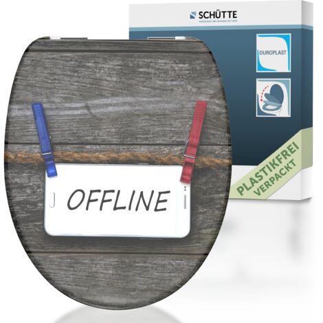 SCHÜTTE WC-Sitz aus Duroplast mit Absenkautomatik Toilettendeckel mit Motiv Klodeckel Offline 82157