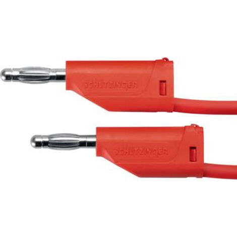 Schützinger MFK 15 / 1 / 100 / RT Cordon de mesure mâle 4 mm mâle 4 mm rouge 1 pc(s)