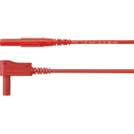 Schützinger MSWFK A341 / 1 / 100 / RT Cordon de mesure mâle 4 mm mâle 4 mm rouge 1 pc(s)