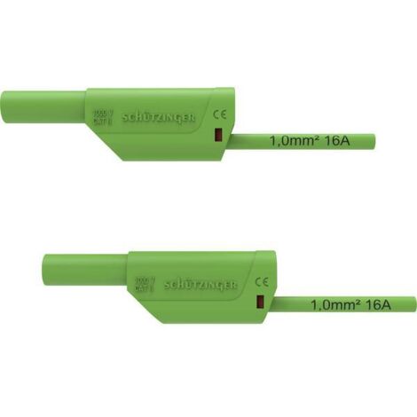 Schützinger VSFK 8500 / 1 / 100 / GN Puntali di sicurezza Spina 4 mm Spina 4 mm 100.00 cm Verde 1 pz.
