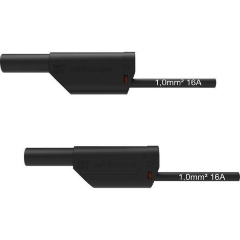 Schützinger VSFK 8500 / 1 / 50 / SW Puntali di sicurezza Spina 4 mm Spina 4 mm 50.00 cm Nero 1 pz.