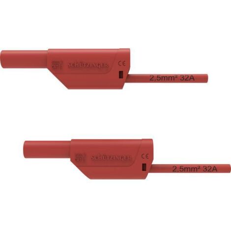 Schützinger VSFK 8500 / 2.5 / 100 / RT Puntali di sicurezza Spina 4 mm Spina 4 mm 100.00 cm Rosso 1 pz.