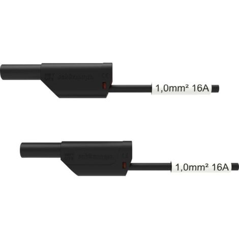 Schützinger VSFK 8500 / SIL1 / 100 / SW Puntali di sicurezza Spina 4 mm Spina 4 mm 100.00 cm Nero 1 pz.