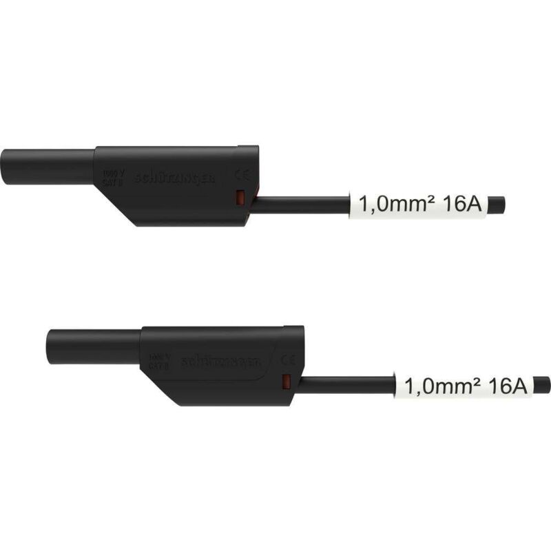 Schützinger VSFK 8500 / SIL1 / 200 / SW Cordon de mesure de sécurité mâle 4 mm mâle 4 mm 200.00 cm noir 1 pc(s)
