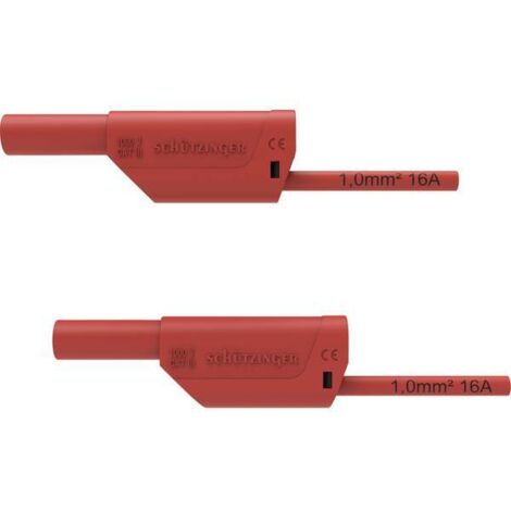 Schützinger VSFK 8700 / 1 / 100 / RT Puntali di sicurezza Spina 4 mm Spina 4 mm 100.00 cm Rosso 1 pz.