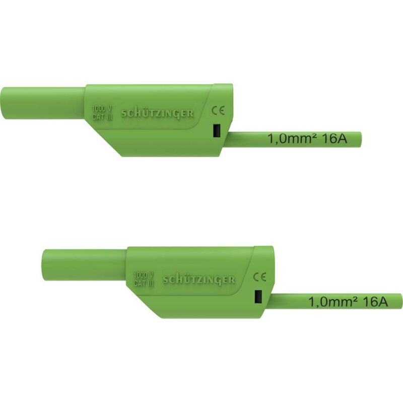 Schützinger VSFK 8700 / 1 / 50 / GN Cordon de mesure de sécurité mâle 4 mm mâle 4 mm 50.00 cm vert 1 pc(s)