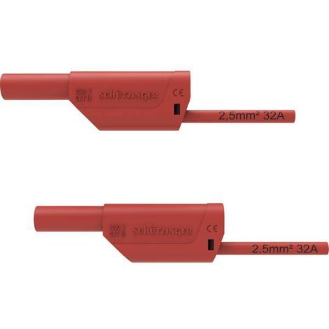 Schützinger VSFK 8700 / 2.5 / 200 / RT Puntali di sicurezza Spina 4 mm Spina 4 mm 200.00 cm Rosso 1 pz.