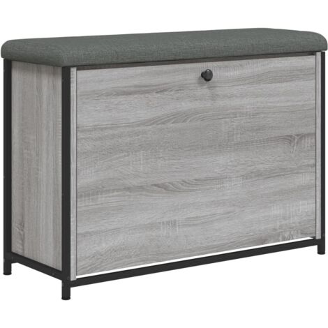 Schuhbank mit Klappe Grau Sonoma 82x32x56 cm vidaXL