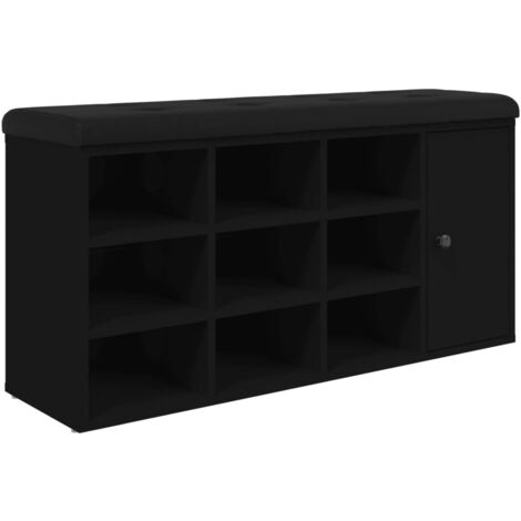 Schuhbank Schwarz 102x32x50 cm Holzwerkstoff vidaXL