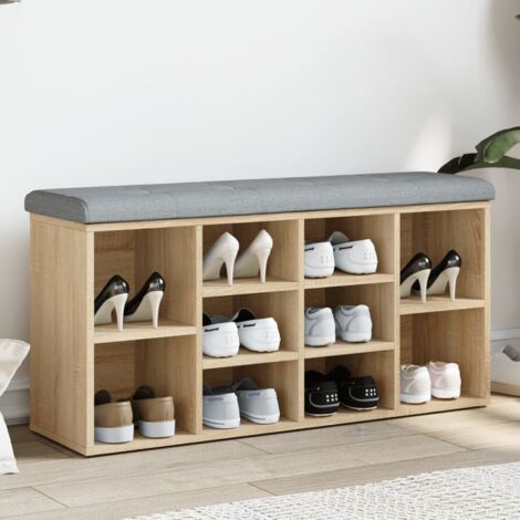Schuhbank Sonoma-Eiche 102x32x50 cm Holzwerkstoff vidaXL