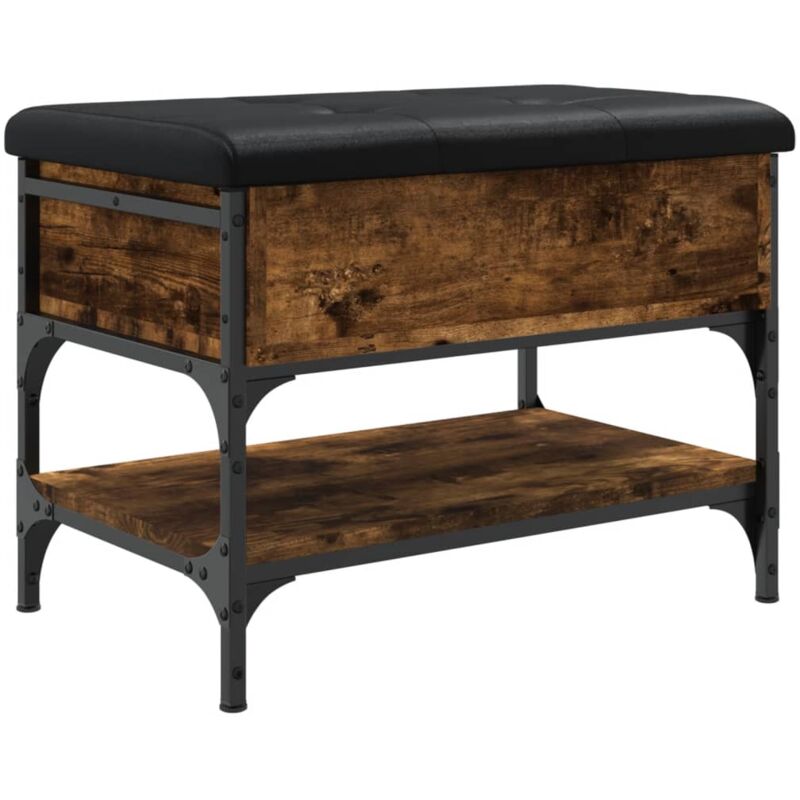 Vidaxl - Schuhbank Räuchereiche 62x42x45 Cm Holzwerkstoff