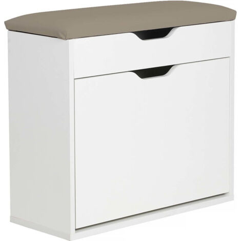 Schuhmöbel Wade - 68 x 60 x 24 cm - Weiß