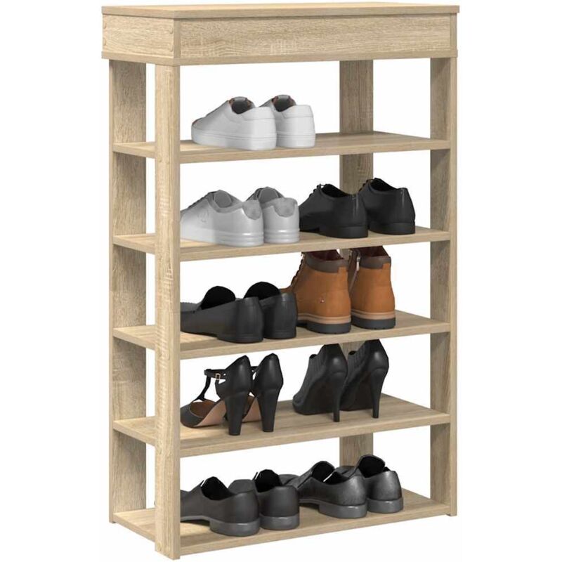Schuhregal Sonoma-eiche 60x30x98 Cm Holzwerkstoff Vidaxl