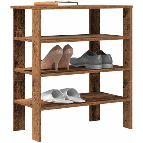 Schuhregal Altholz-Optik 61x32x70 cm Holzwerkstoff vidaXL