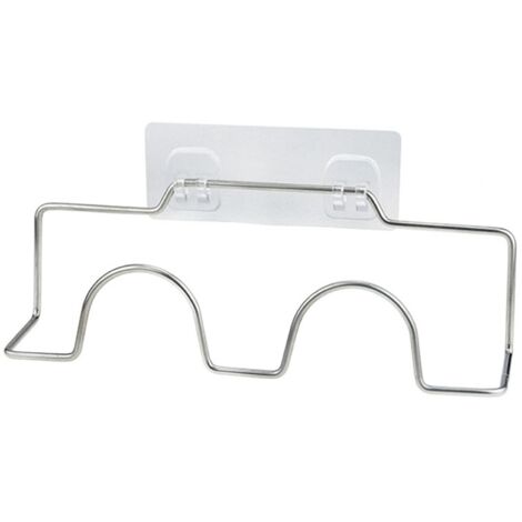 Schuhregal aus Edelstahl zur Wandmontage mit Haken – Kompaktes, bohrfreies Regal für Bad oder Küche (25 x 6,5 x 5,5 cm, 1 Stück)