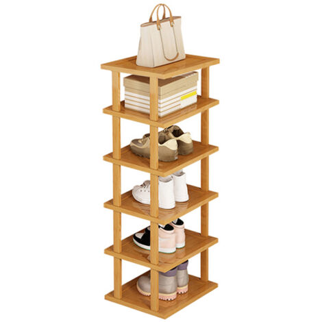 Schuhregal aus Holz, Schuhaufbewahrungsregal, 6-stufige herausnehmbare Regale.