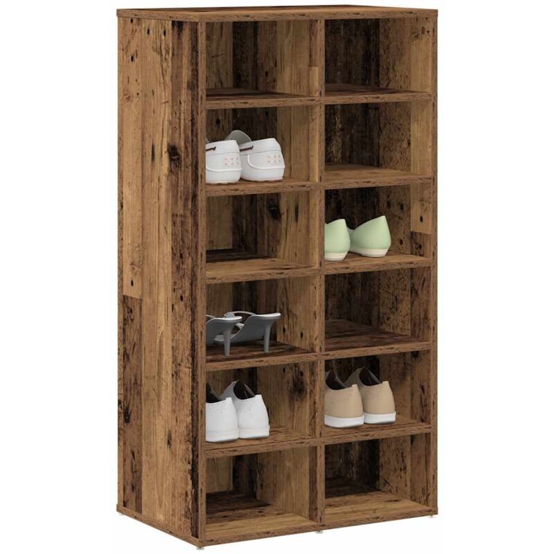 Schuhregal Altholz-optik 54x34x100, 5 Cm Holzwerkstoff - Vidaxl