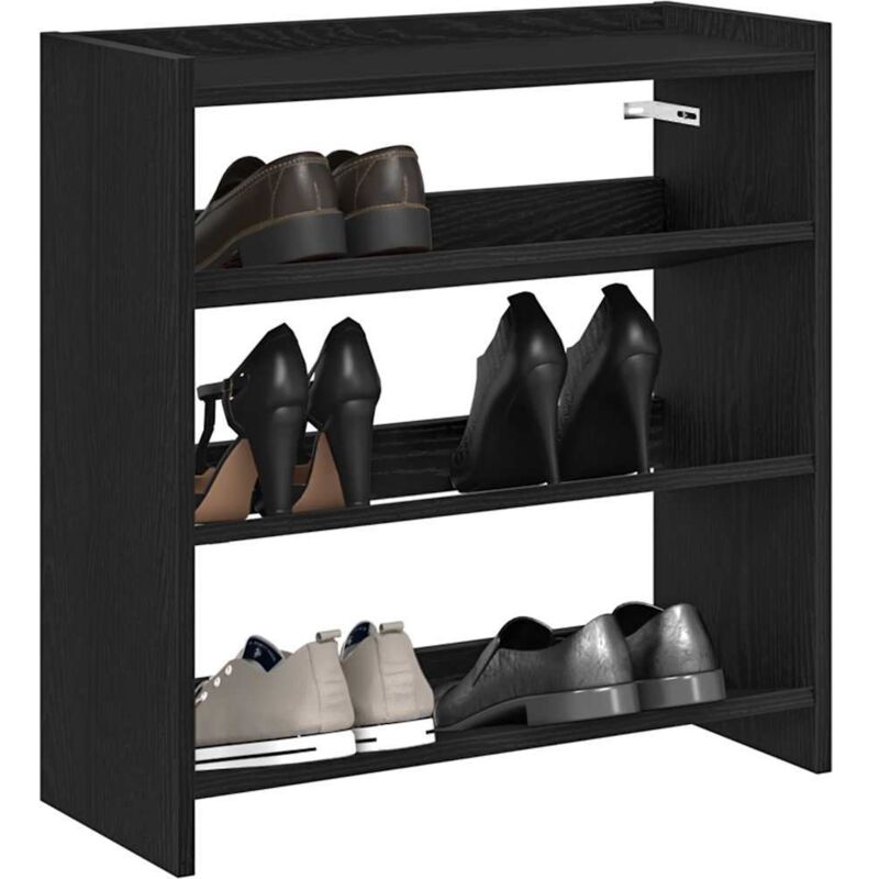Schuhregal Schwarz 60x25x62 Cm Holzwerkstoff Vidaxl