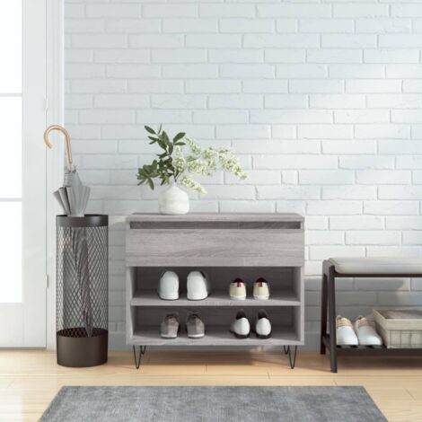 Schuhregal Grau Sonoma 70x36x60 cm Holzwerkstoff vidaXL
