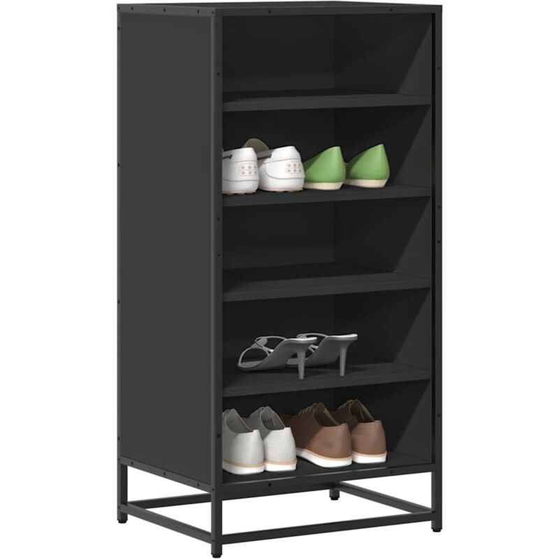 Vidaxl Schuhregal Schwarz 48x38x97, 5 Cm Holzwerkstoff