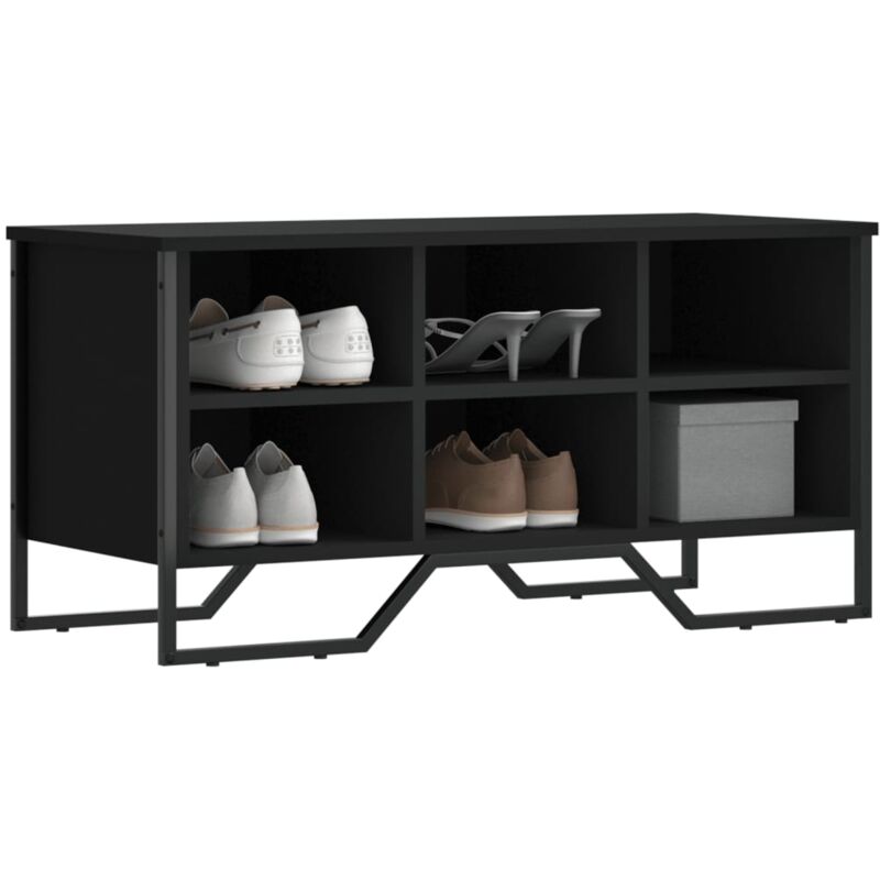 Schuhregal Schwarz 90x38x45, 5 Cm Holzwerkstoff Vidaxl