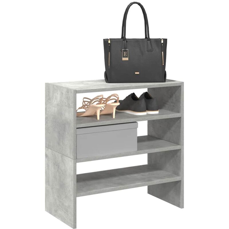 Schuhregale 2 Stk. Stapelbar Betongrau 60x30x30, 5 Cm Vidaxl