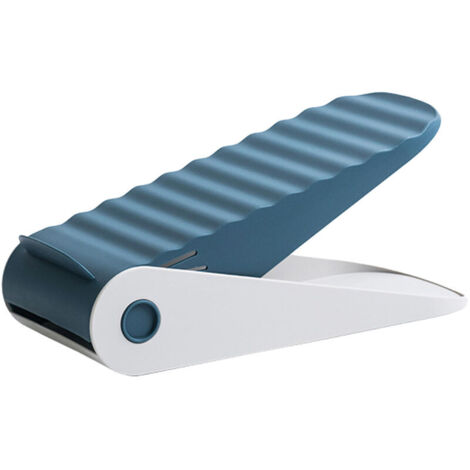 Schuhschlitz-Organizer, verstellbarer Schuhschlitz-Organizer, Schuhregal, platzsparend, Schuhhalter, Schuhstapler für Mädchen, Damen, Familiengarderobe – Blau