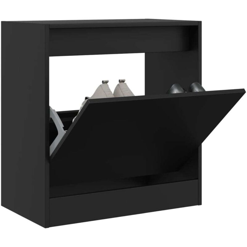 Schuhschrank Schwarz 60x34x63, 5 Cm Holzwerkstoff Vidaxl
