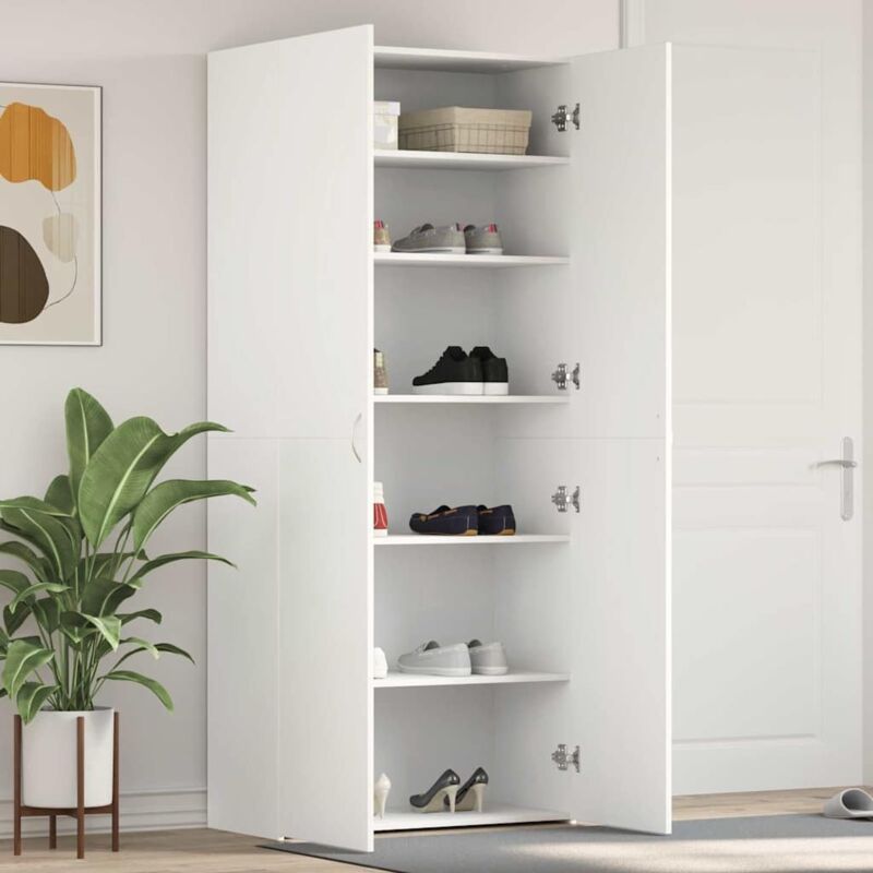 Schuhschrank Weiß 80x35, 5x180 Cm Holzwerkstoff Vidaxl765991