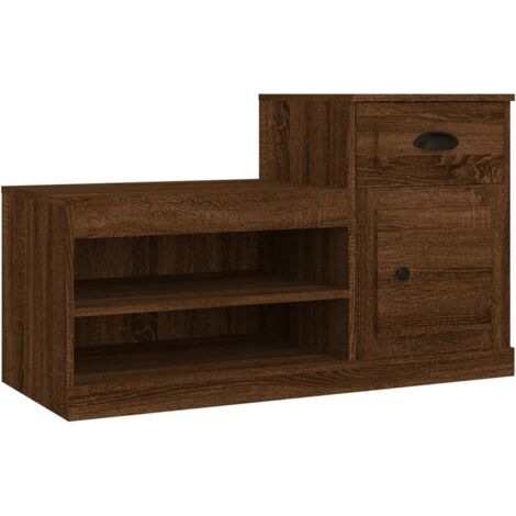 Schuhschrank Braun Eichen-Optik 100x42x60 cm Holzwerkstoff vidaXL