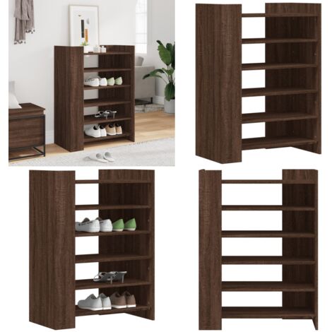 Schuhschrank Braun Eichen-Optik 74,5x37,5x100 cm Holzwerkstoff - Schuhschrank - Schrank Für Schuhe - Holzwerkstoffmöbel - Eiche Optik - Garderobe - Home & Living