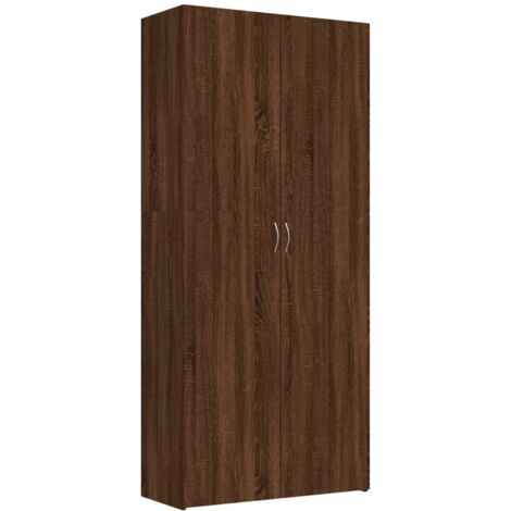 Schuhschrank Braun Eichen-Optik 80x35,5x180 cm Holzwerkstoff vidaXL
