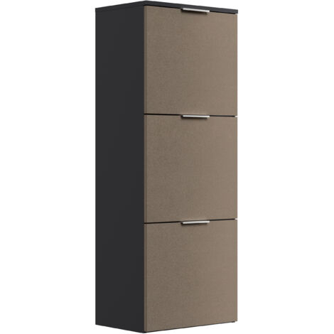 Schuhschrank Domus-L 3 Klappen 12 Paar Schuhe Sand