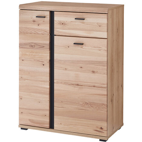 Schuhschrank, Front Esche massiv gebürstet, SARINA-36, B/H/T ca. 80/107/40 cm
