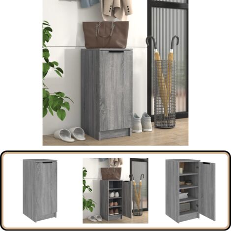 Schuhschrank Grau Sonoma 30x35x70 cm Holzwerkstoff - Schuhschrank - Holzwerkstoff - Grau - Garderobe - Einbauschrank