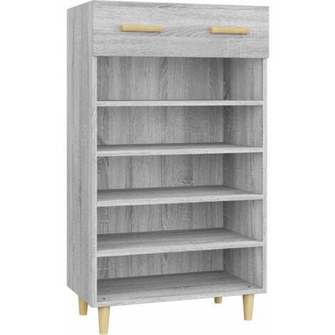 Schuhschrank Grau Sonoma 60x35x105 cm Holzwerkstoff vidaXL