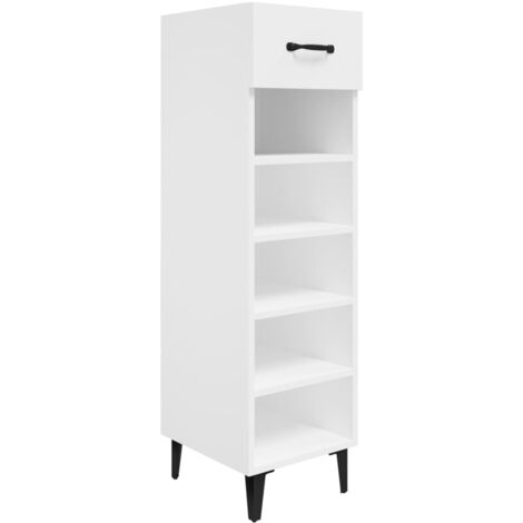 Schuhschrank Hochglanz-Weiß 30x35x105 cm Holzwerkstoff vidaXL