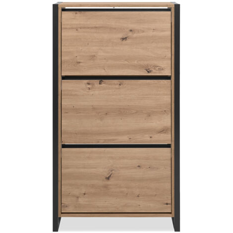 CALICOSY Schuhschrank mit 3 Klappen L70 cm - DENVER