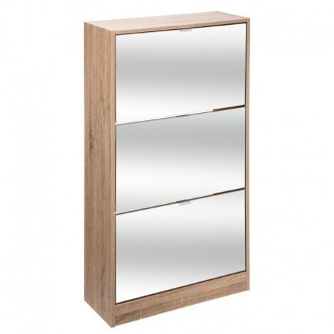 Schuhschrank mit 3 schubladen und spiegel - 5five