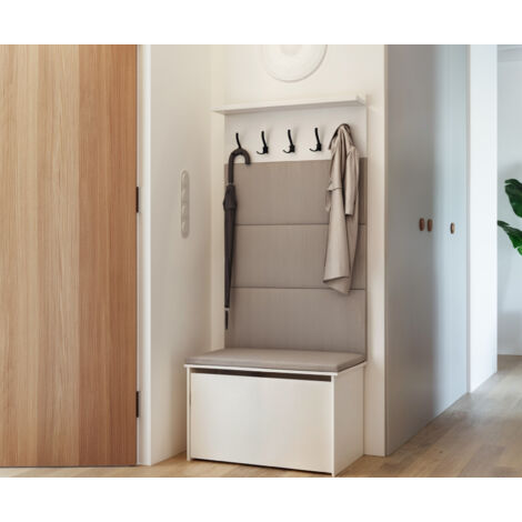 Schuhschrank mit Sitz und Kleiderbügel ANDY
