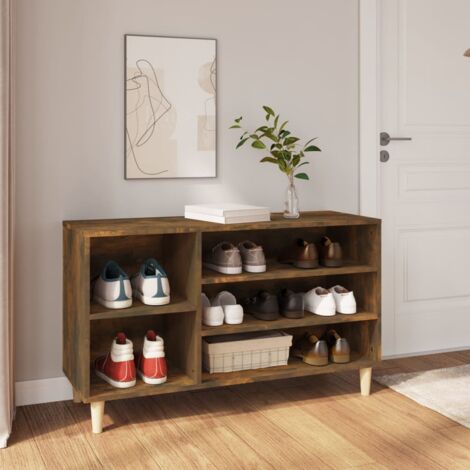 Schuhschrank Raucheiche 102x36x60 cm Holzwerkstoff