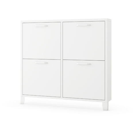Schuhschrank schmal SHIRLEY 960 x 900 x 170 mm, weiß