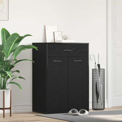 Schuhschrank Schwarz Eiche 60x35x84 cm vidaXL790860